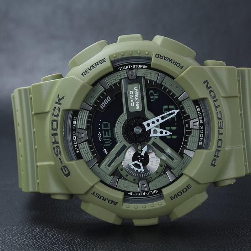 Casio LCD/pointer dual display series G-SHOCK series Street cool high-end pointer dual display dial sports waterproof quartz movement GA-110LP-3A