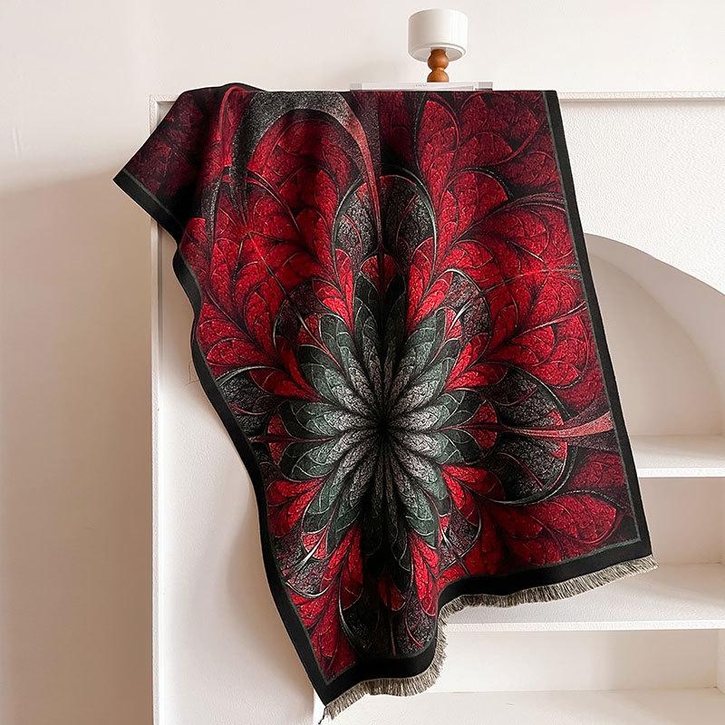 

Зимний цветок ретро картина маслом серия женский длинный шарф подарочный платок литературная мода украшение теплый шарф 180*65