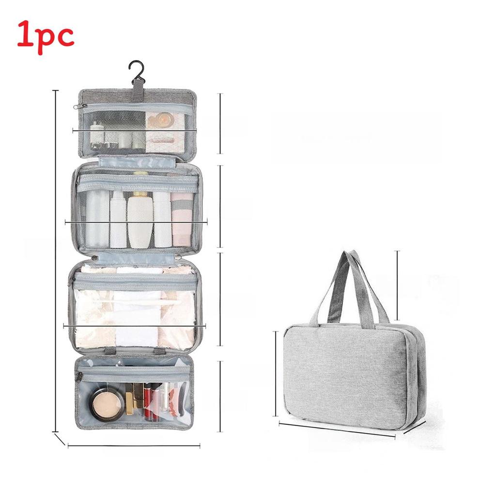 Polyester Travel Toiletry Organizer With Multiple Compartments For Packing Convenience