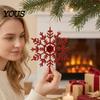 Three Dimensional Snowflake Hanging Ornaments 3Pcs Christmas Tree Snowflakes Ornaments, 10cm Glitter Plastic Holiday Party Decor for Decorations