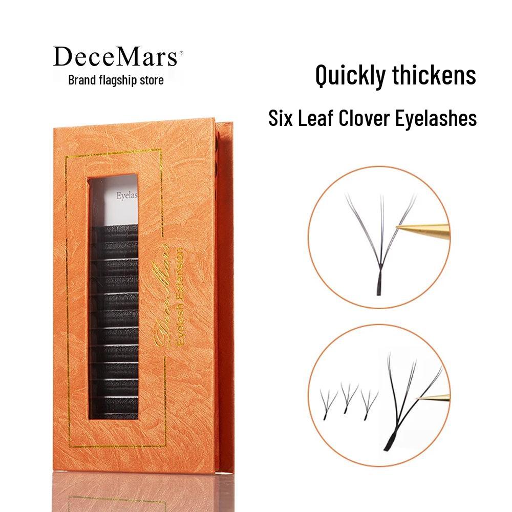 Decemars Camellia 6D Self-Grafting Eyelashes - Six Petal, Soft, Dense, and Natural Look. DD Curl 0.07