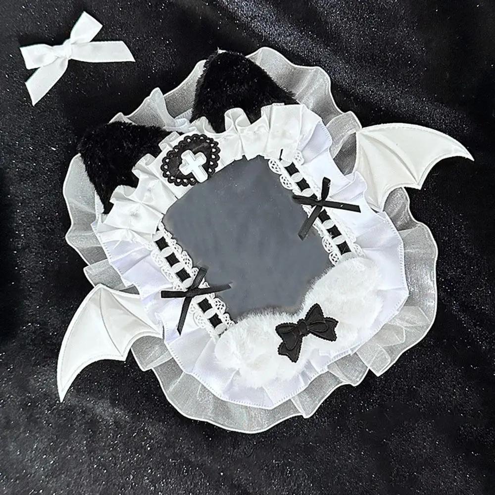 Sweet DIY Plush Card Holder Lolita Anime Lace Photocard Case Idol Display Handmade Photo Protector Case Card
