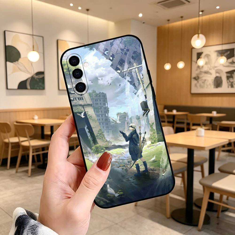 Spiel NieR A-Automata 2B 9s Handyhülle Für Samsung Galaxy A73,A72,A71,A70,A53,A52,A51,Weiche Silikon Schwarze Hülle
