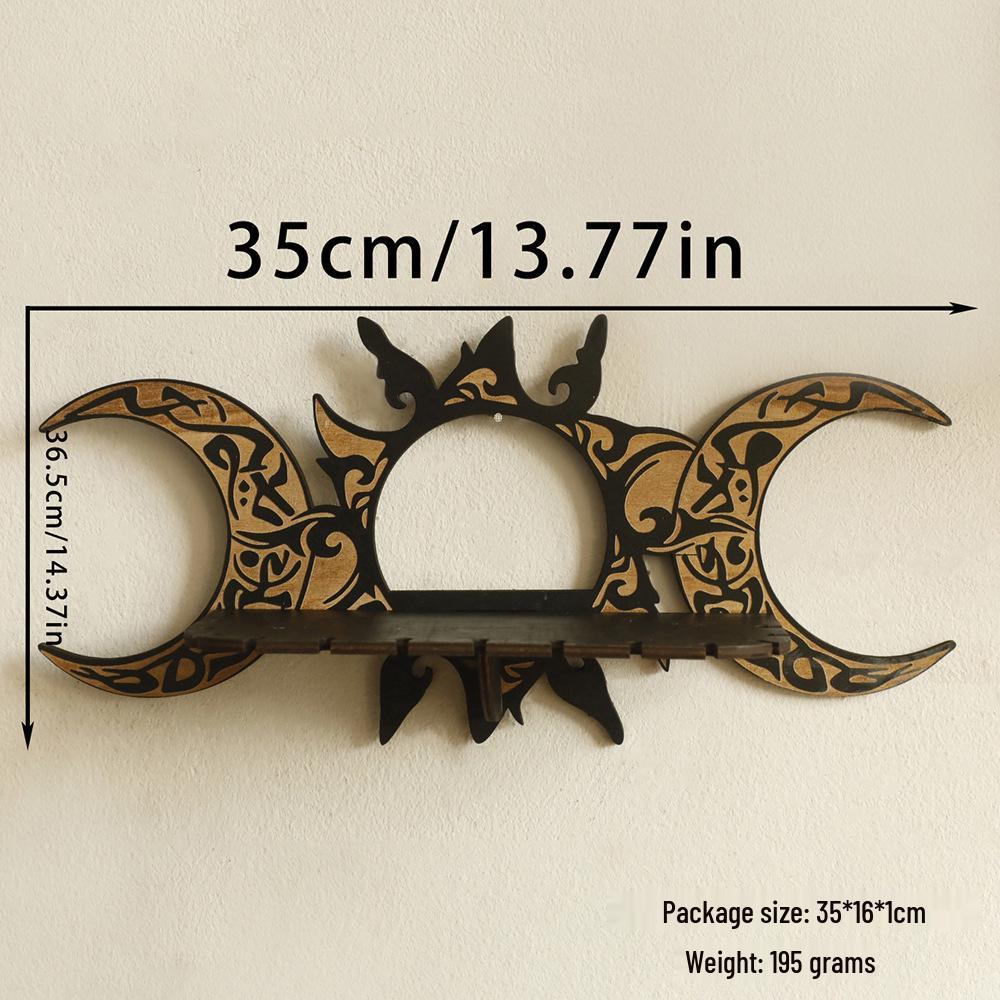 Hölzernes Schmetterling Kristall Aufbewahrungsregal - Einfache Wandornament Dekoration