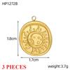 3PCS/LOT CARLIDANA Gold Plated Enamel Charms, Sun Star Boots Halloween Pendants, Stainless Steel DIY Jewelry With Clasp