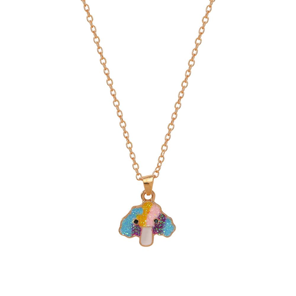 Small Pendant Jewelry Candy Ice Cream Rainbow Cloud Star Heart Flower BFF Joy Babe Charm Necklace Choker For Kids Girls Boy Gift