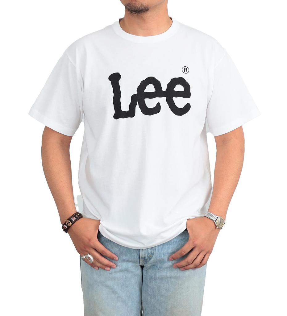 Lee Short Sleeve Logo Print Size S Men's T-Shirt, White,