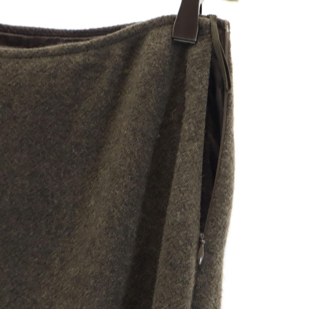 MAX MARA WEEK END LINE Virgin Wool Brand Knee Length Skirt 36 Brown Women Used