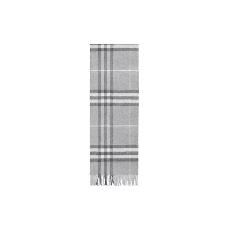 Burberry Checked Fringed Edge Scarf (Unisex) Knit Scarves 80155321