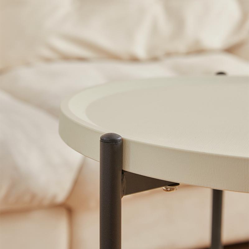1 Movable Round Storage Table, Stable Bearing, Smooth Silent Wheel, Smooth Push And Pull, Can Be Used For Vase, Books, Aroma, De