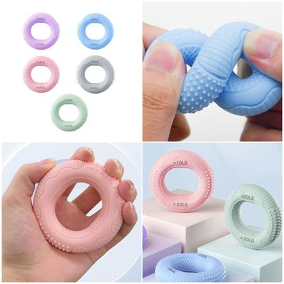 Silicone Grip Strength Trainer Portable Hand Strengthener Grip Rings Hand Exercisers Fitness Equipment for Men Women