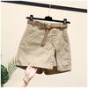 2026 Korean Style Women's Slimming Cotton Shorts with Buttoned Elastic Waist