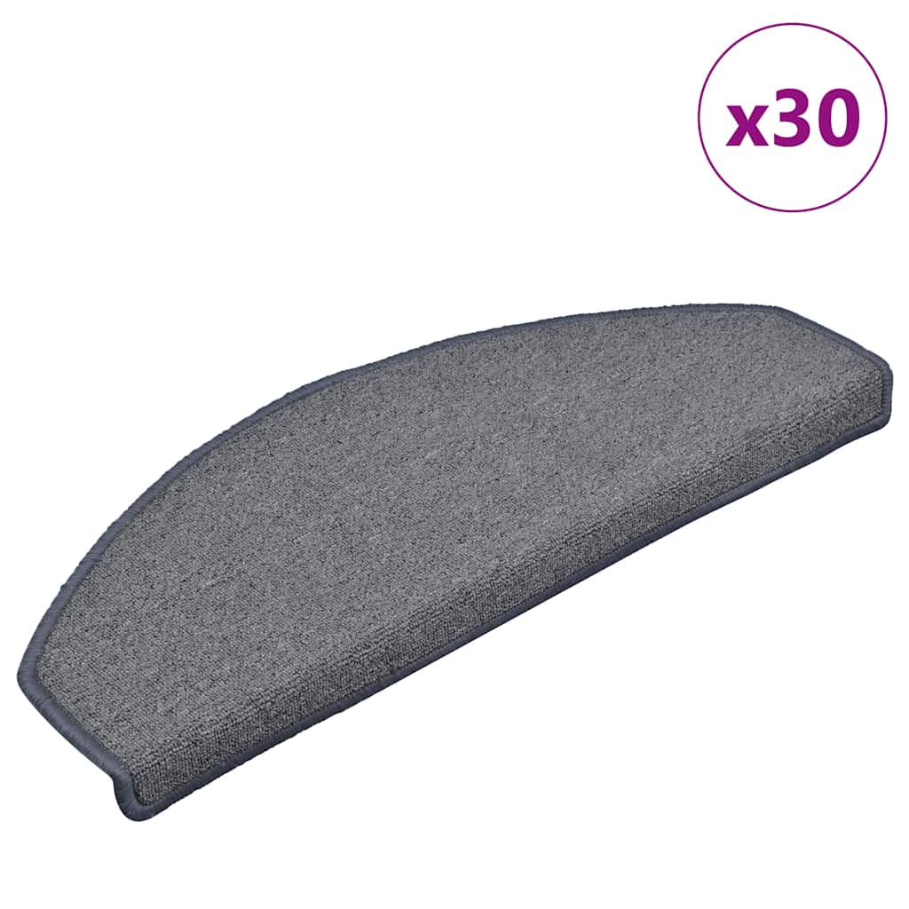 Step Mats 30 Pcs 65 X 24 X 4 Cm Light Grey and Blue Semi Round Large