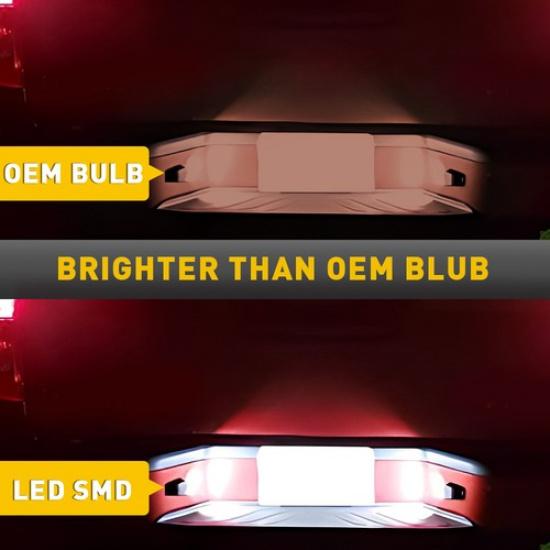 Fit Nissan Frontier 1 License Light Pair Rear Plate Housing Bumper Lamp Cover