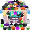 20 pièces Cadeaux de Fête d'Halloween Sac à Friandises d'Halloween Cadeaux Kawaii Squishies hi Jouet Squishy Vente en Gros Cadeaux d'Anniversaire Mignon Dessin Animé Pincer