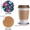 Absorbent Car Cupholder Coaster 2 Pack, Cute Car Coasters with a Finger Notch for Women & Men,2.56" Ceramic Stone & Non-Scratch Cork Base Drink