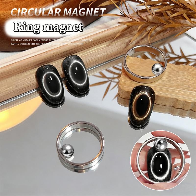 Schwarzes Loch Form Katzenauge Nagelkunst Magnet Sauger Hohl Katzenauge Nagelkunst Effekt Magnetischer Ring für Magnetischer Gel-Lack Maniküre Werkzeug