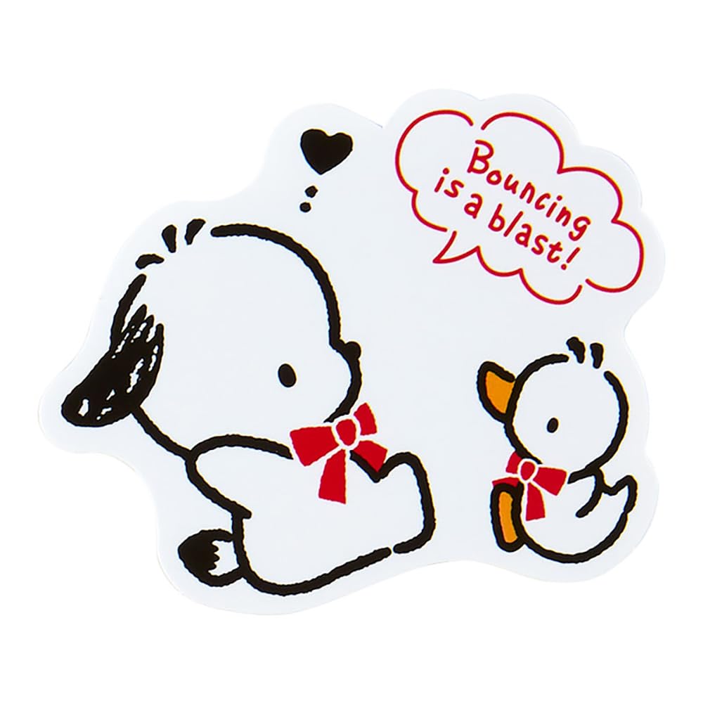 Sanrio Sanrio Pochacco klistremerkesett 35-årsjubileum rødt bånd Designsegl Pochacco Pochacco Skrivesaker Skrivesaker klistremerke 35-årsjubileum Bursdag
