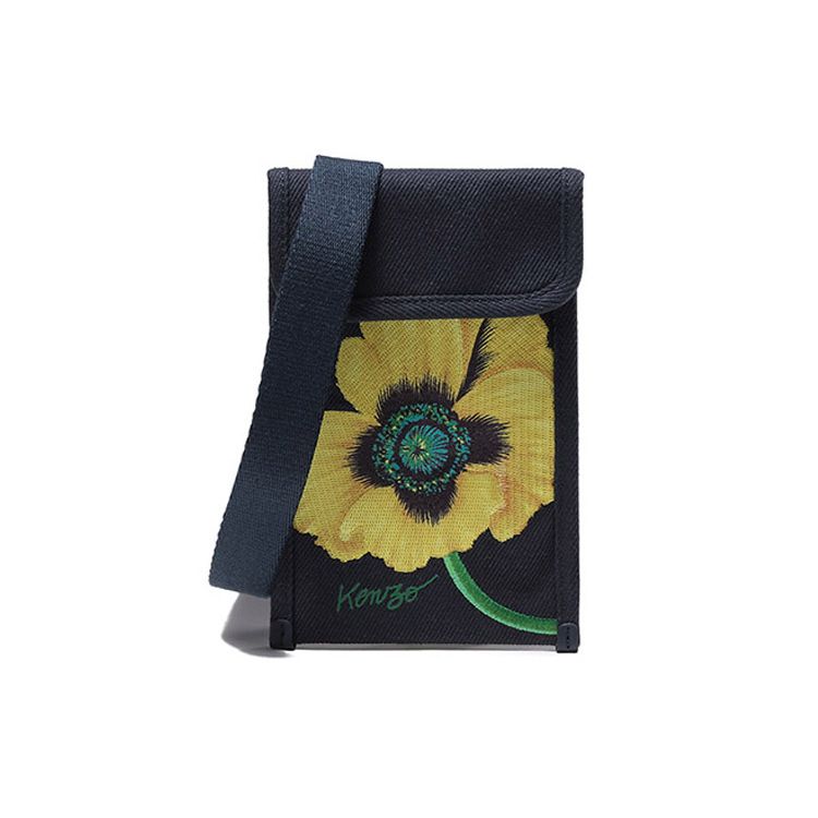 

Kenzo Takada Nigo Drop 4 Poppy Flower Series Print Design Leather Shoulder Bag Men Shoulder Bag Navy-Blue FC65PM919F31-76 Basic Set (Bag+Dust Bag)