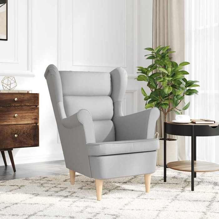 VidaXL Armchair Cloud Grey 74x84x100 Cm Fabric, Recliner, Living Room Armchair, Bedroom Chair 4016905