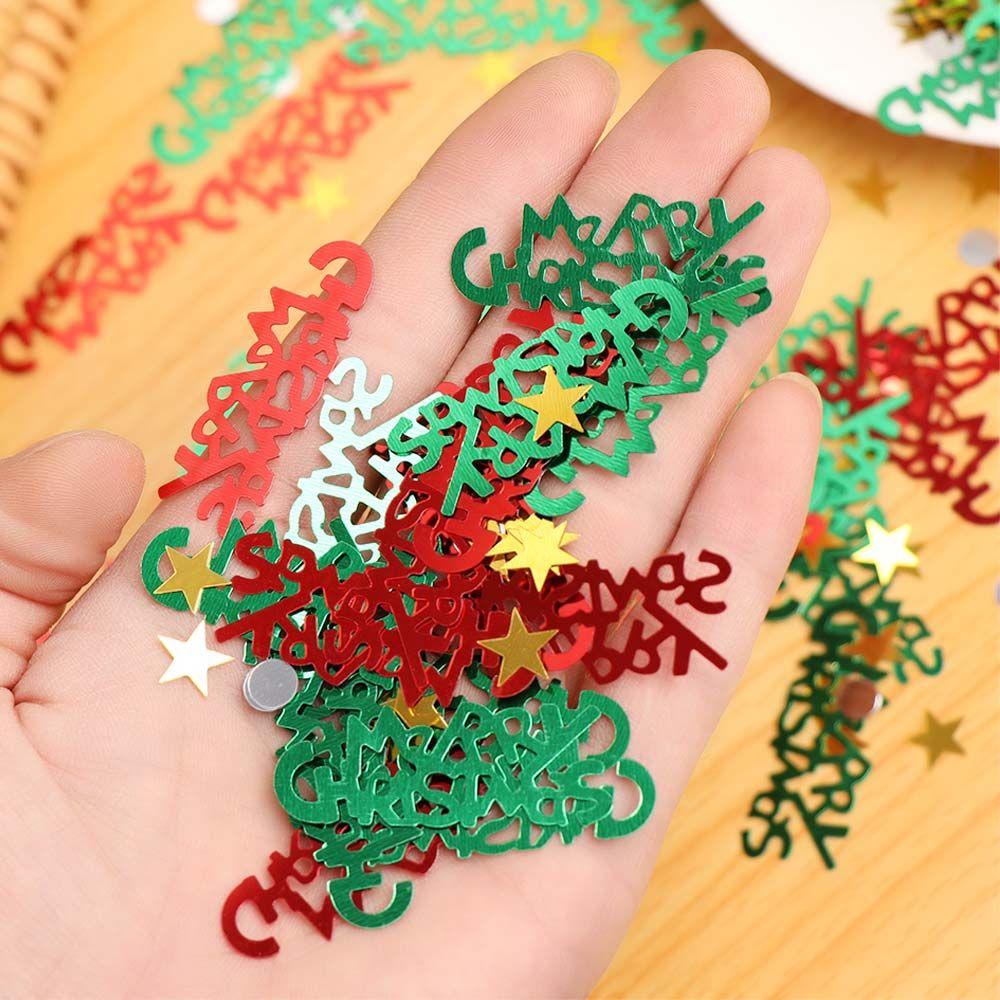 60g Mixed Color Xmas Home Confetti Tinfoil Sequins Christmas Decoration Party Supply