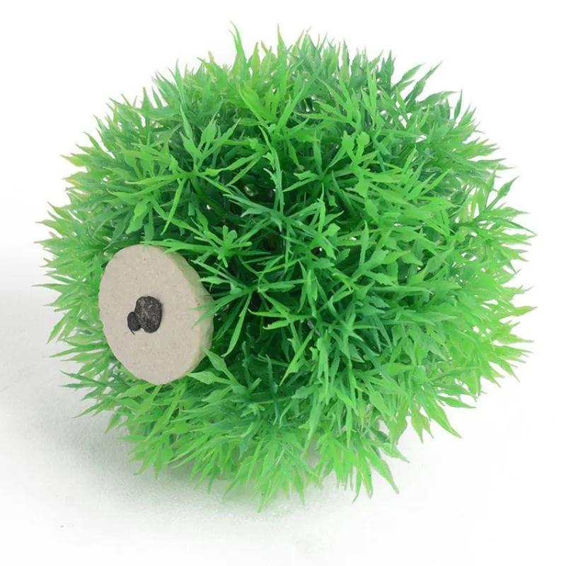 Artificial Aquatic Plastic Plants Aquarium Grass Ball Fish Tank Ornament Aquarium Ornamental Chlorella Prospects Grass for Decor
