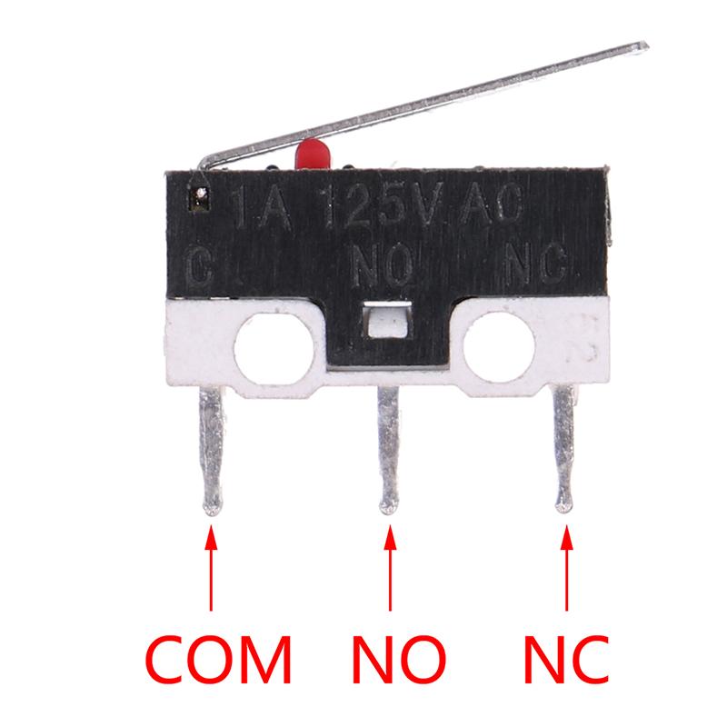 10ks Koncový spínač Tlačítkový spínač 1A 125V Ac Spínač myši 3 piny Mikrospínač