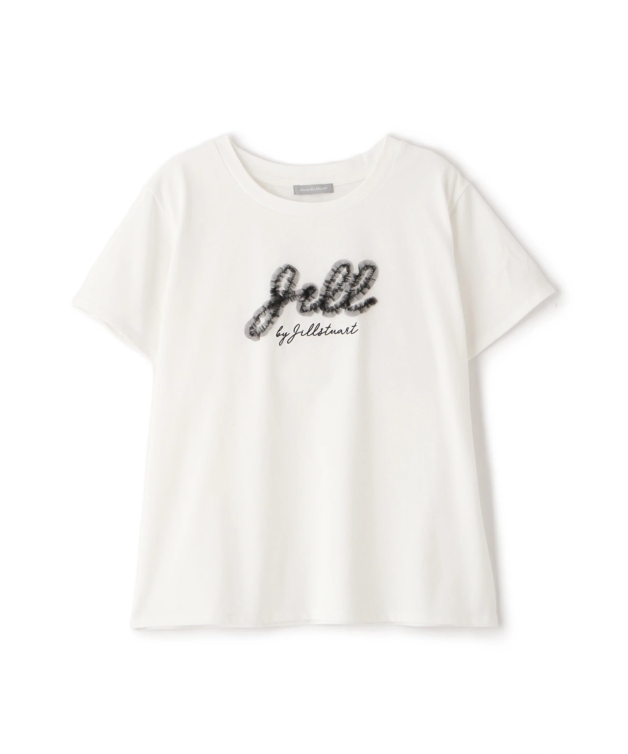 

Jill by Jill Stuart Tulle Frill Logo White Women s T-Shirt, белый