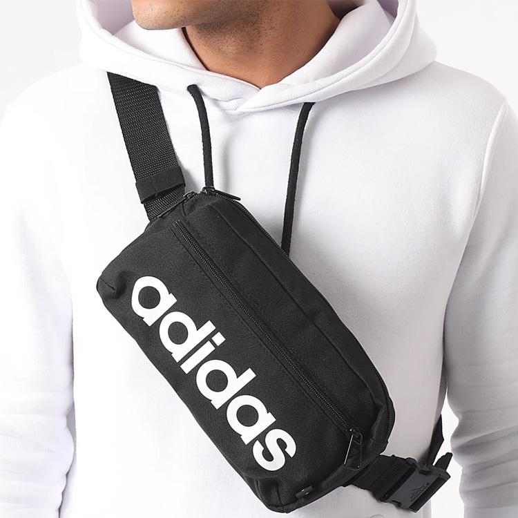Adidas Recycled Polyester Material Crossbody Fanny Pack Regular Unisex Black GN1937
