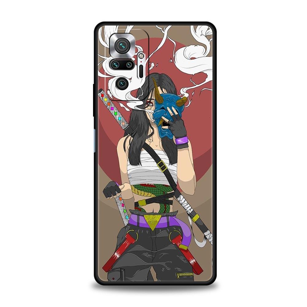 

Чехлы для Redmi 10C, чехол для телефона в японском стиле с изображением аниме девушки для Xiaomi Redmi Note 12 11 9S 9 8 10 Pro Plus 7 9T 8T 9C 9A 8A, чехол Redmi 9C