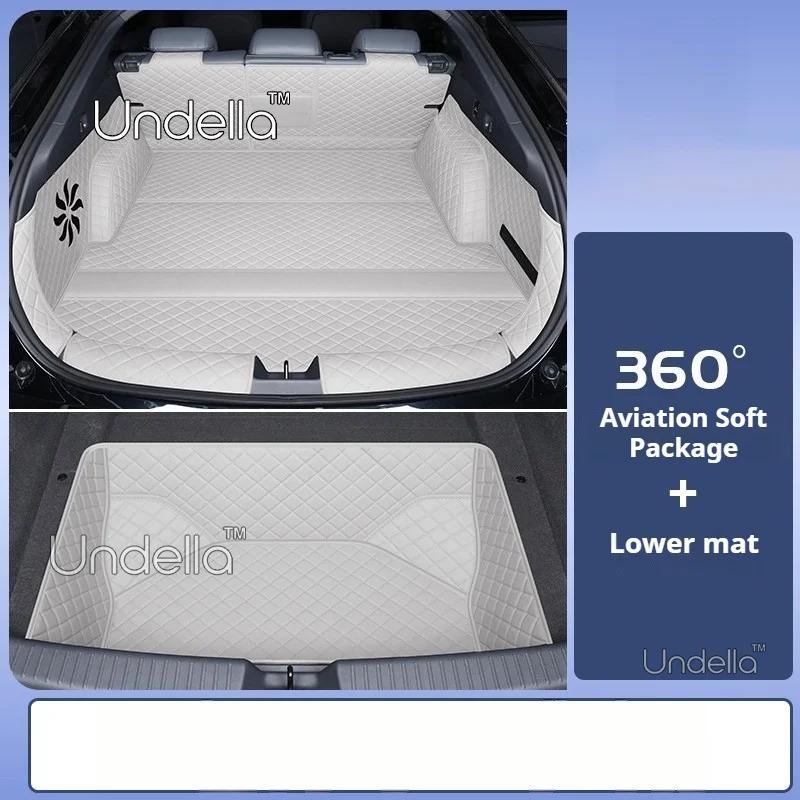 Leather Trunk Mat for XPENG P7+ P7plus 2026 2027 Car Leather Boot Covers Scratch Trunk Mat Pad Tray Protect Interior Accessories