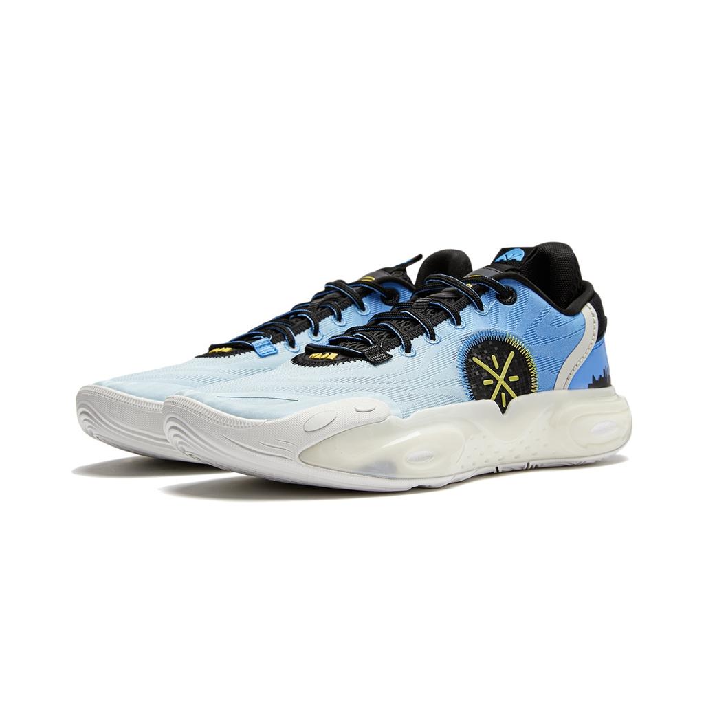 Li-Ning Li Ning Wade ALL City 12 Амортизирующие Скользкие Устойчивые к истиранию Дышащие Низкие Баскетбольные кроссовки Мужские Синие ABAU023-4