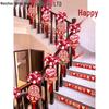 Wedding Escalator Decoration Set: Stair Flowers & Ribbon Arrangement for Bridal Handrails