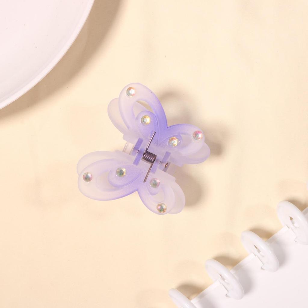Gradient Jelly Color Double-Layer Butterfly Hair Clip - High-End Updo Shark Clip for Women