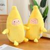 Kawaii Bananenmann Kuscheltiere mit Mini-Armen und -Beinen Niedliche Gelbe Bananen-Plüschtiere Zum Kuscheln Geburtstagsgeschenke Für Freundinnen