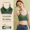 All-in-One Cotton Sports Bra Tank: Sweat-Wicking, Push-Up, Beautiful Back Design, Padded Bandeau, Anti-Exposure Base Layer