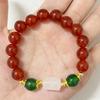 10mm Natural Stone Beaded Stretch Bracelet for Women Jewelry Gift Round Gemstone Agate Bangle
