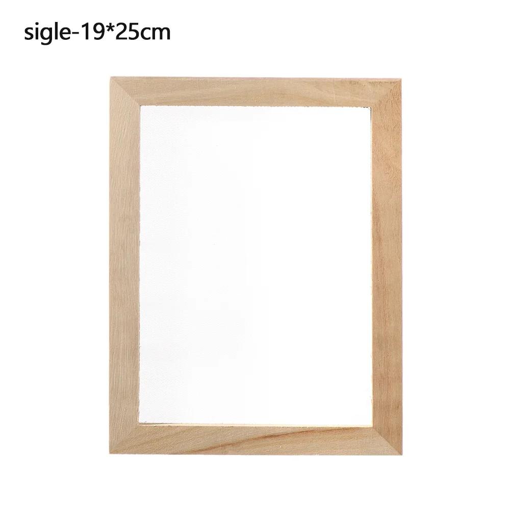 Wielorozmiarowa Rama Formy do Wytwarzania Papieru DIY Sito do Wytwarzania Papieru Drewniany Rękodzieło Edukacyjne Prezent Drewniana Forma z Siatką