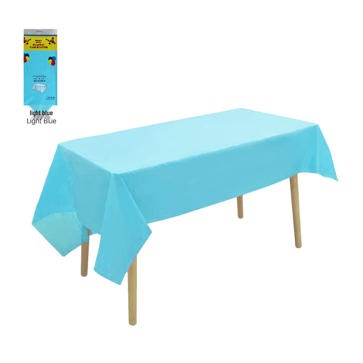 

Rectangular Disposable Plastic Party Tablecloth for Events and Weddings 137x183cm, 60g per unit