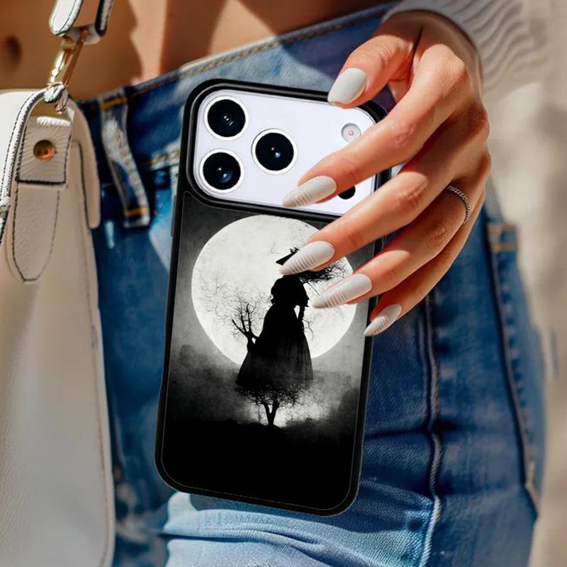 Moon Witch Horror Phone Case For iPhone 17 Air 14 15 13 12 Max Cover For Apple 16e 11 Pro Max Plus Coque