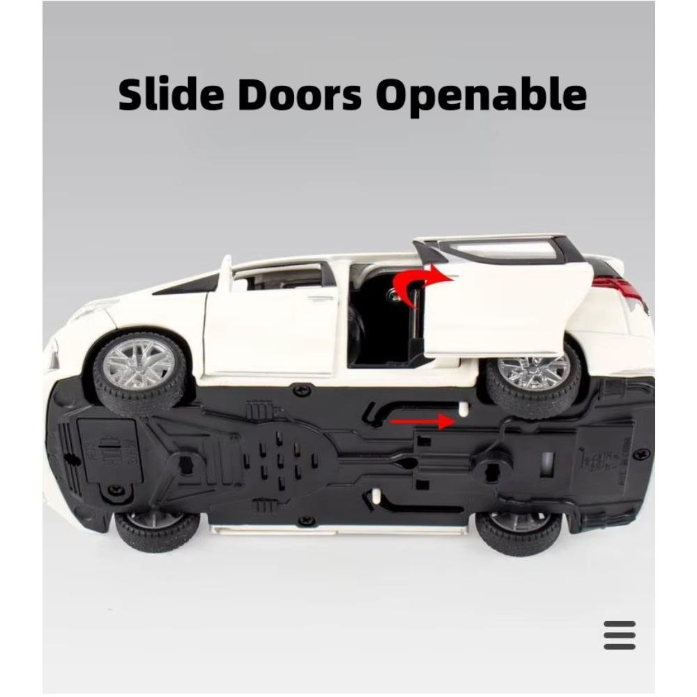 1/32 Lexus LM300h MPV Spielzeugauto, Metalllegierung, Van, Miniatur, Pullback, Sound & Light, Sammlung, Modell, Geschenk für Jungen und Kinder