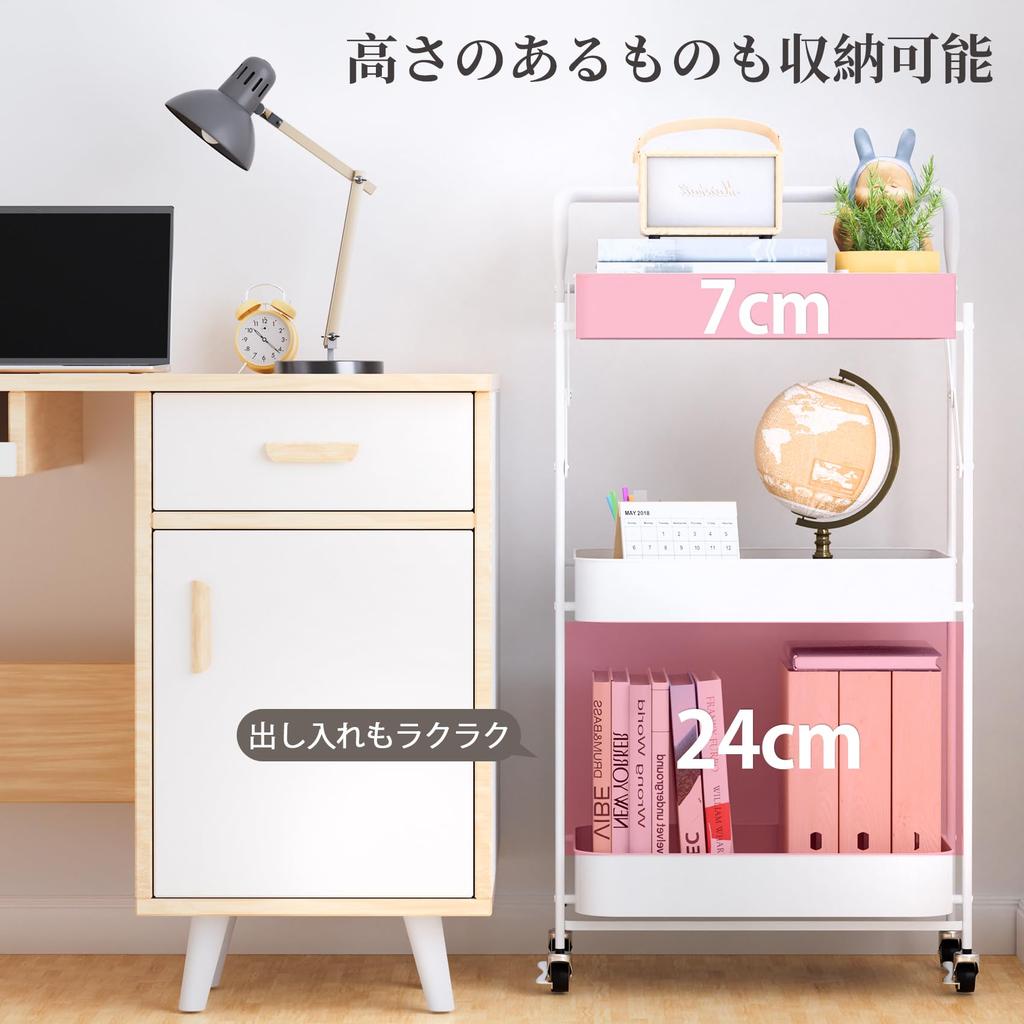 Keine Montage erforderlich, 3-stöckiger faltbarer Stahl-Küchenwagen, 46 cm breit x 29,5 cm tief x 87 cm hoch, Korbwagen, Korbgestell, Griff, Küchenregal,