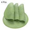 uxcell 4-Piece Round Braid Placemats, 15" Non-Slip Round Table Mats for Dining Tables, Washable, Warm Braided Placemats for Indoor and Outdoor Use, Pe