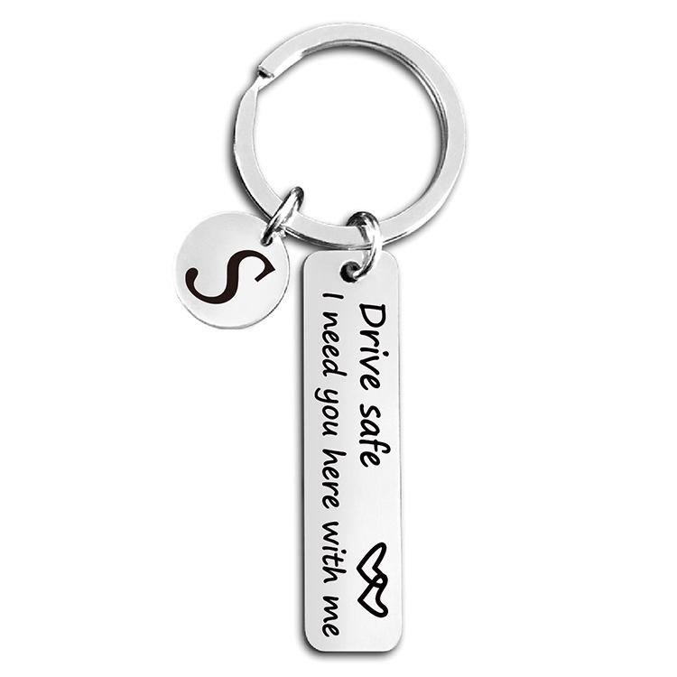 Drive Safe: Heart Keychain Pendant W/ 'I Need You Here' Message