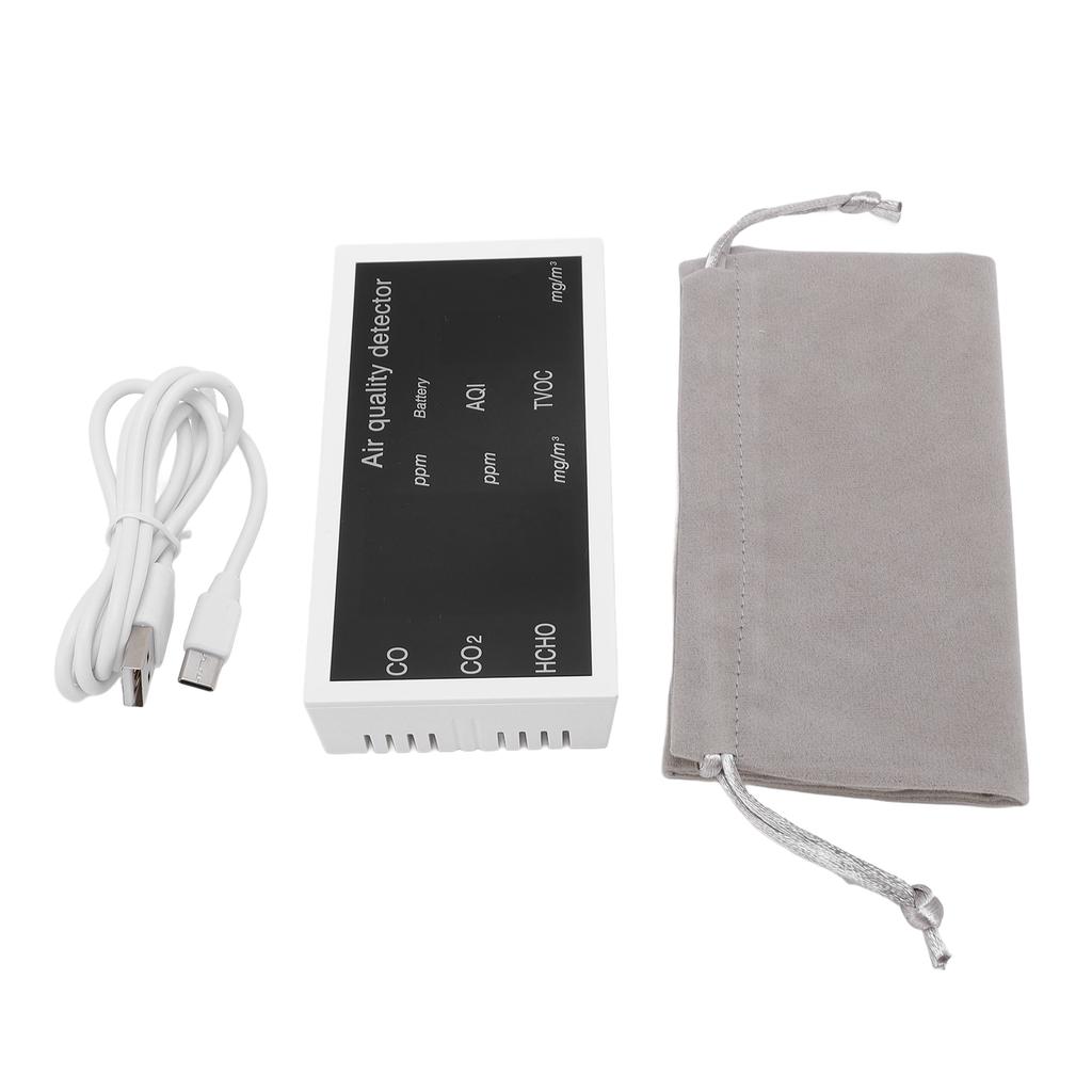 Air Quality Detector Portable High Accuracy Real Time Display Multifunctional Air Quality Tester