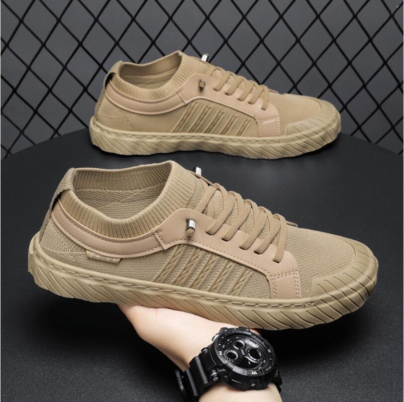 2024New Breathable Cloth Shoes Men's Sneakers Light Trendy Casual Shoes  Weaving Mesh Men's Shoes Versatile Vulcanized Shoes