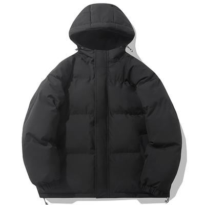 2024 Winter Jacket Men Hooded Casual Loose Warm Parkas Mens Solid Hooded Collar Thickened Mens Solid Winter Jacket Coat Man