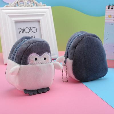 Penguin For Girls Mini Plush Card Holder Women Coin Purse Korean Money Bag Zipper Purse Wallets