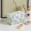 Floral Print Travel Portable Minimalist Large Capacity Soft Storage Makeup Bag