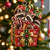 Holiday Gift Exchange Accessories Christmas Forest Animal Ornament, 2D Flat Acrylic Fox Reindeer Squirrel Raccoon in Unique Hanging Ornaments